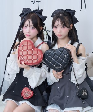 ハートビジューショルダーバッグ