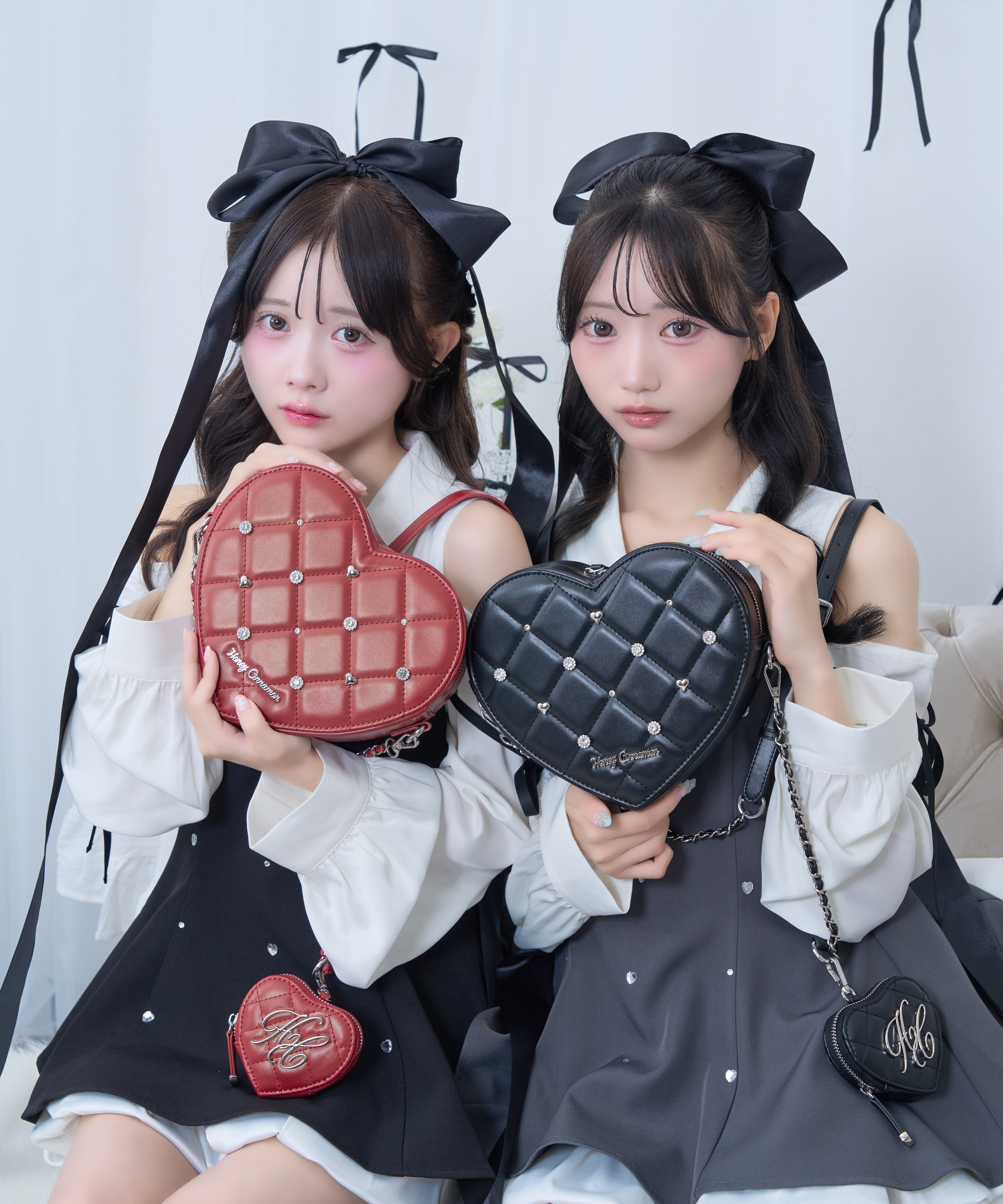ハートビジューショルダーバッグ