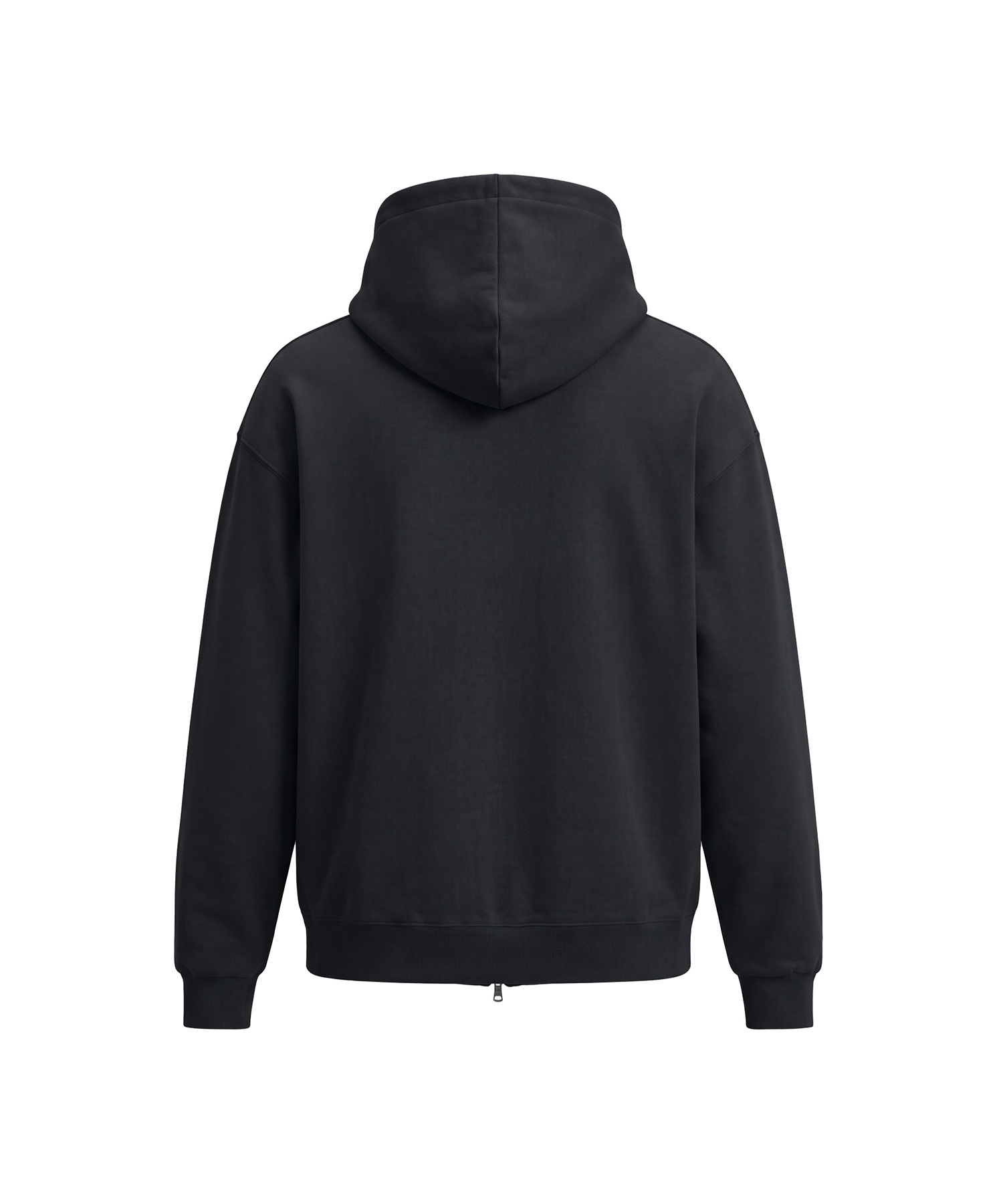 UNISEX QMワッペンジップパーカー / チャコールグレー