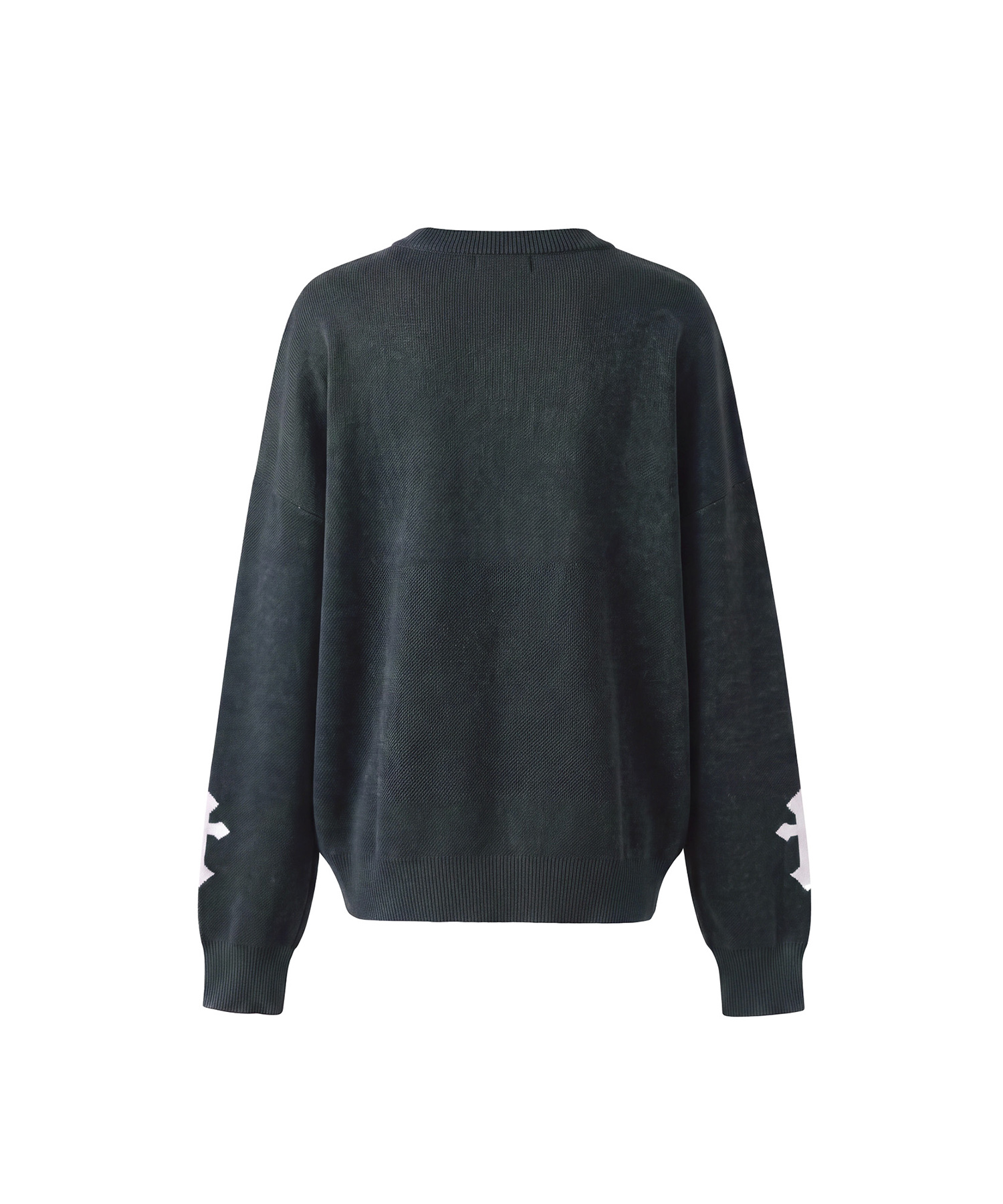 UNISEX ジャガードロゴニット / チャコールグレー
