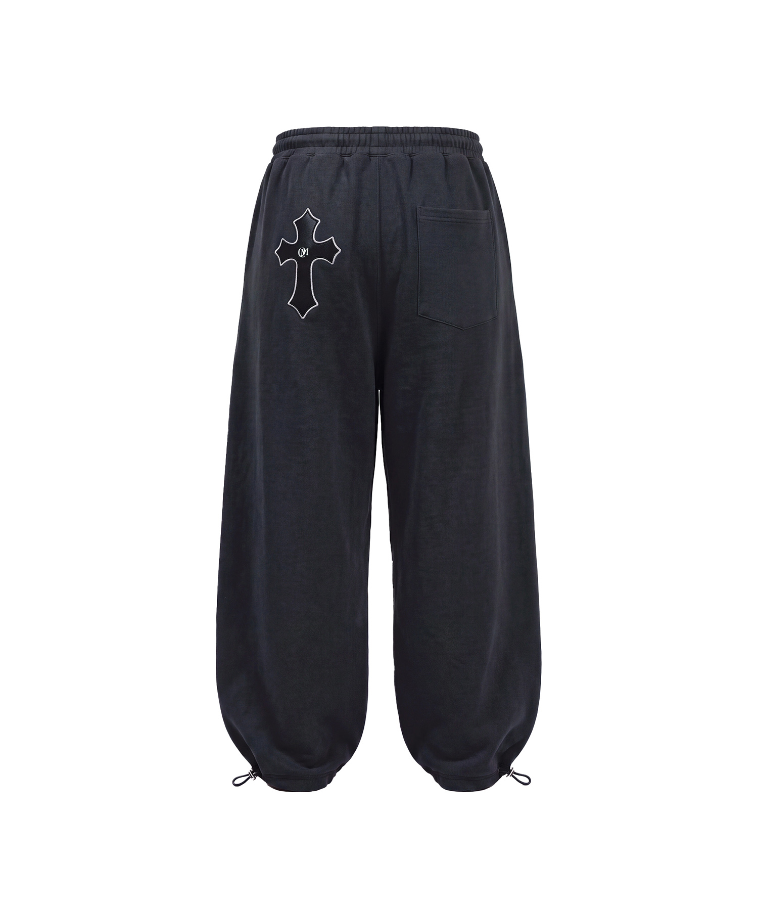 UNISEX エンブロイダリーロゴスウェットパンツ / チャコールグレー