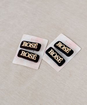 Bijou logo hair pin set