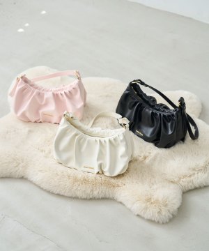 Ruched shoulder bag