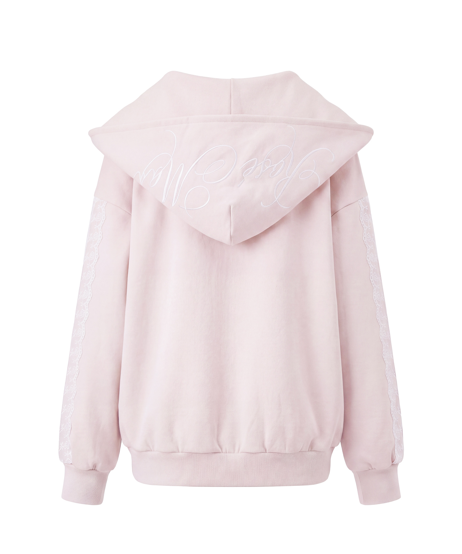 Rose lace zip hoodie