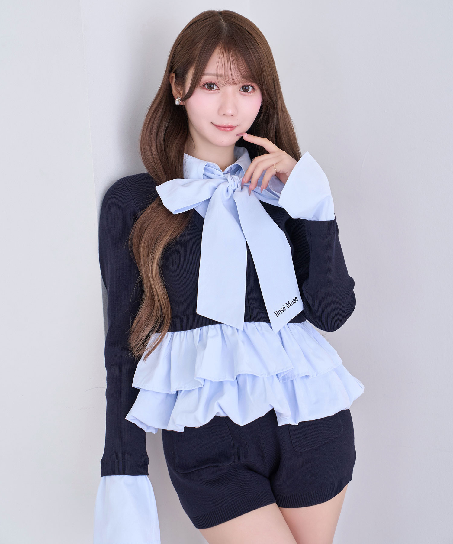 Layered Shirt & Knit Set up