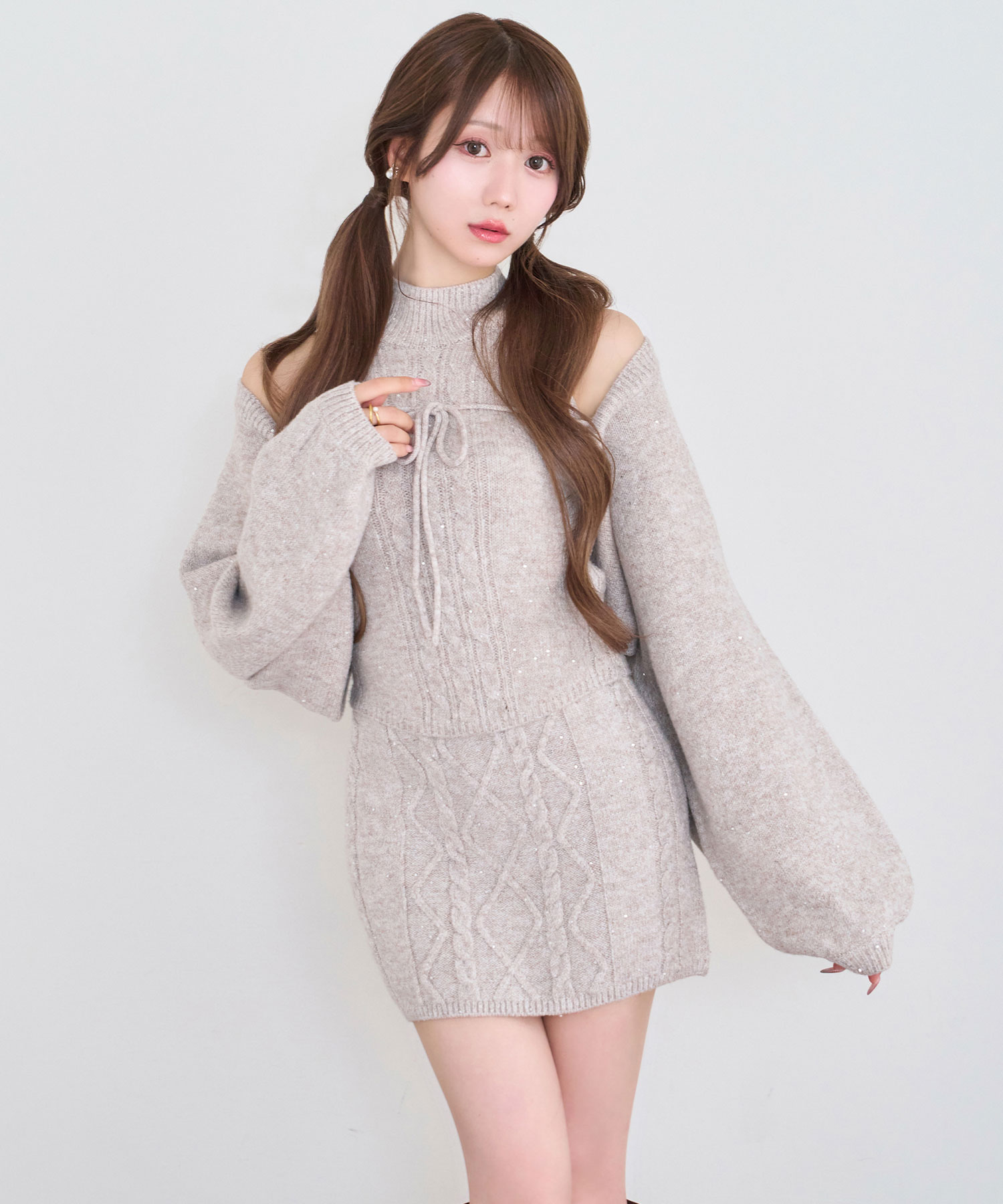 Glitter knit 3P set