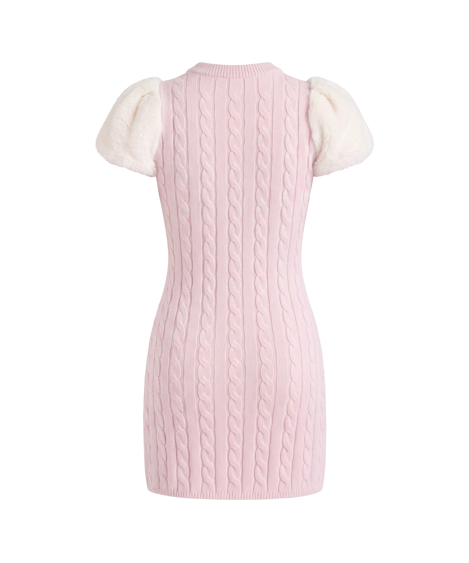 Fur point knit mini onepiece