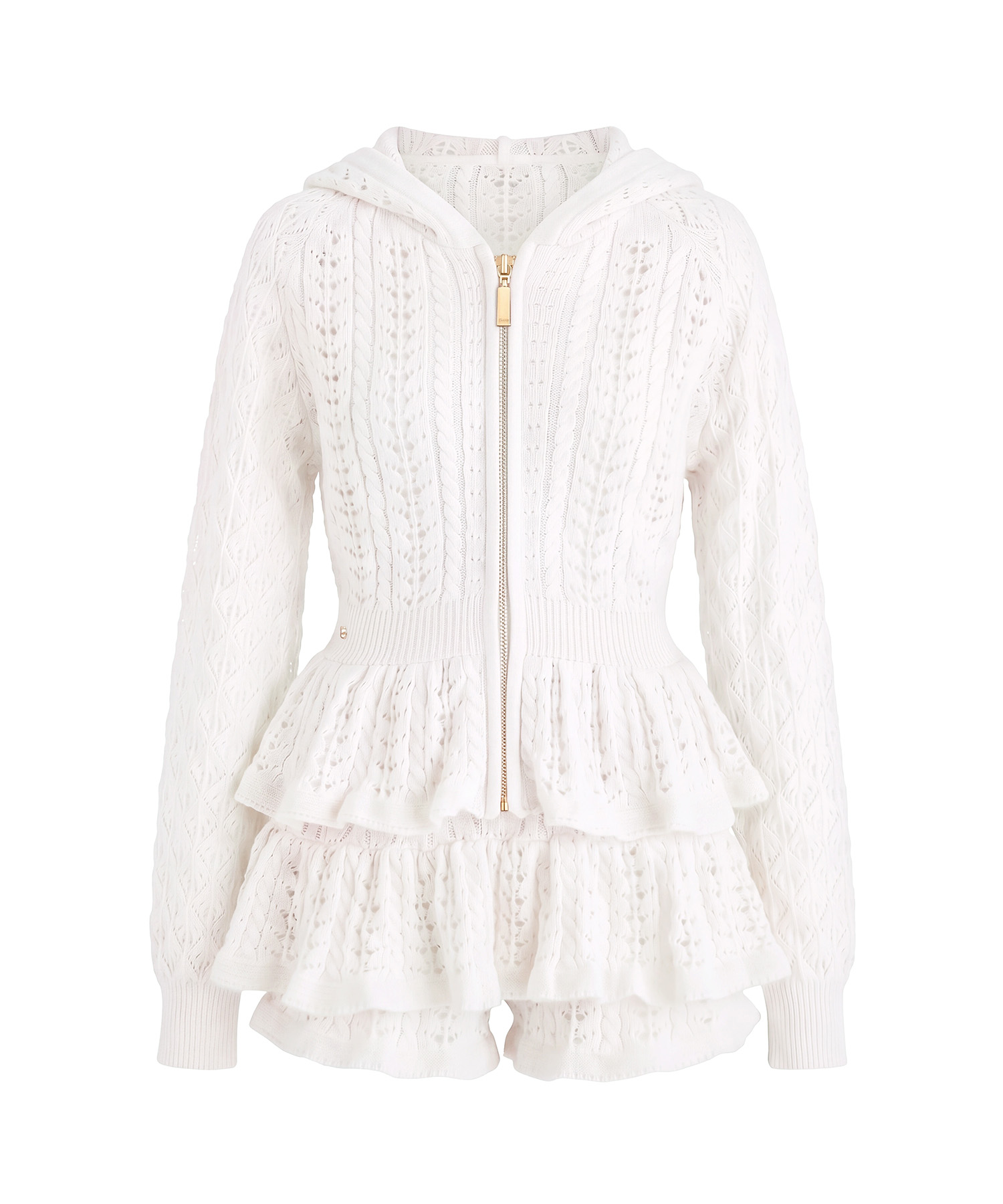 Crochet knit hoodie pants set