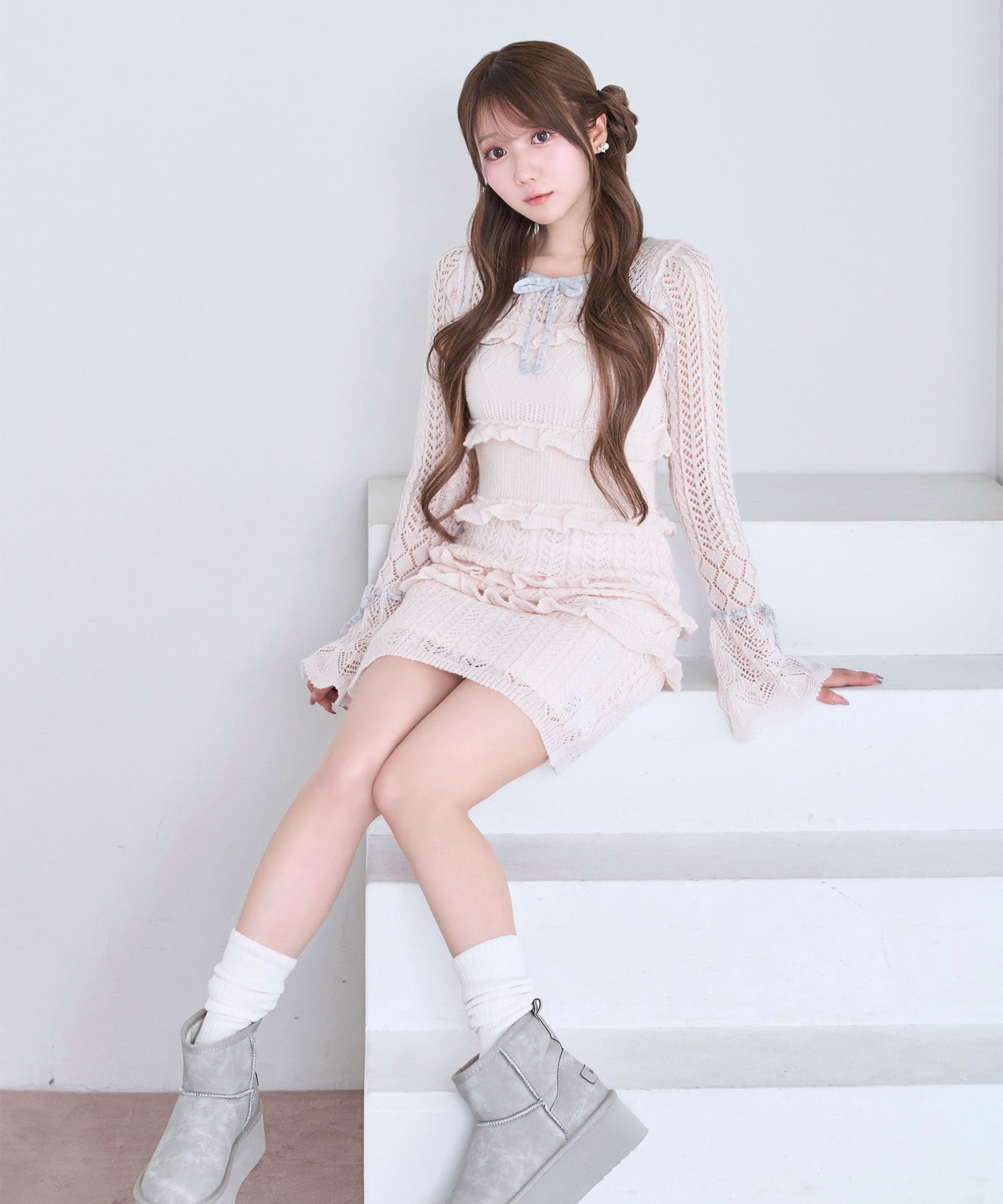 Crochet knit mini o/p
