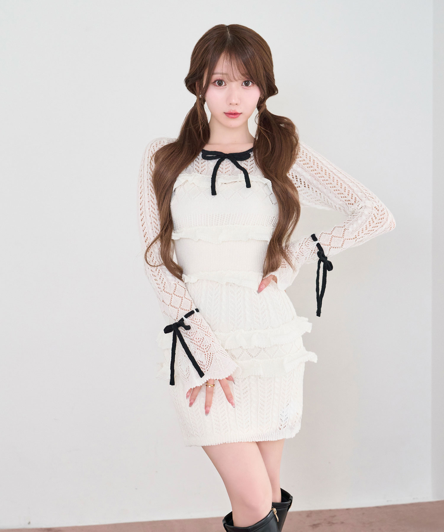 Crochet knit mini o/p