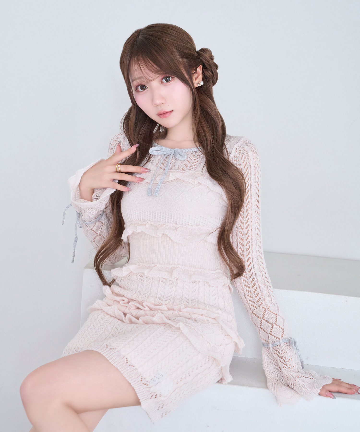 Crochet knit mini o/p