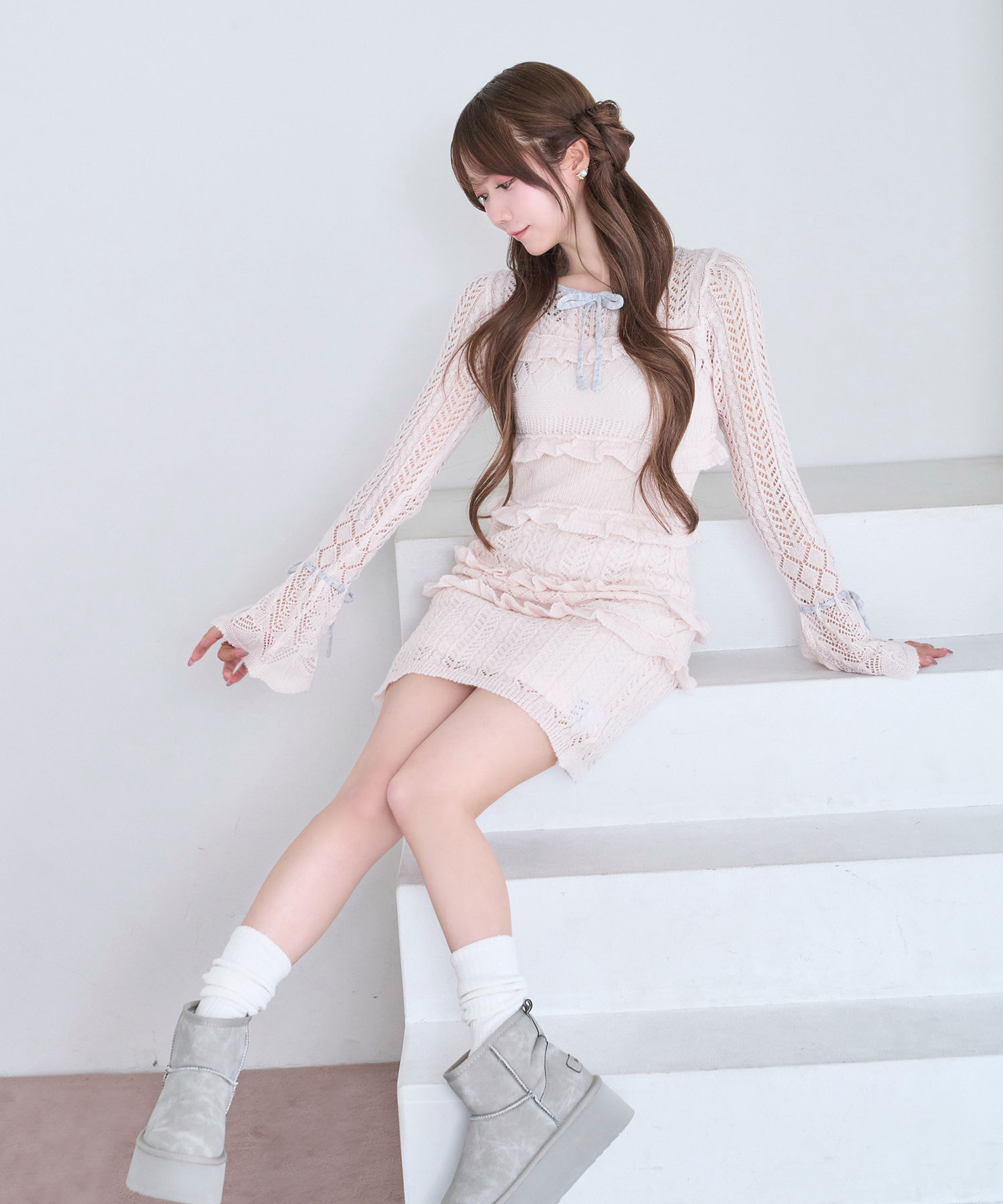 Crochet knit mini o/p