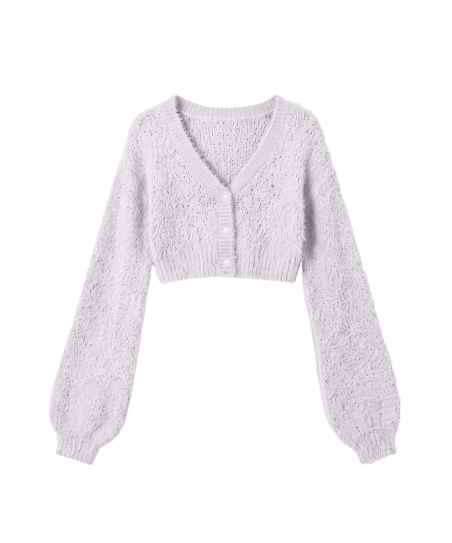 Fluffy short cardigan