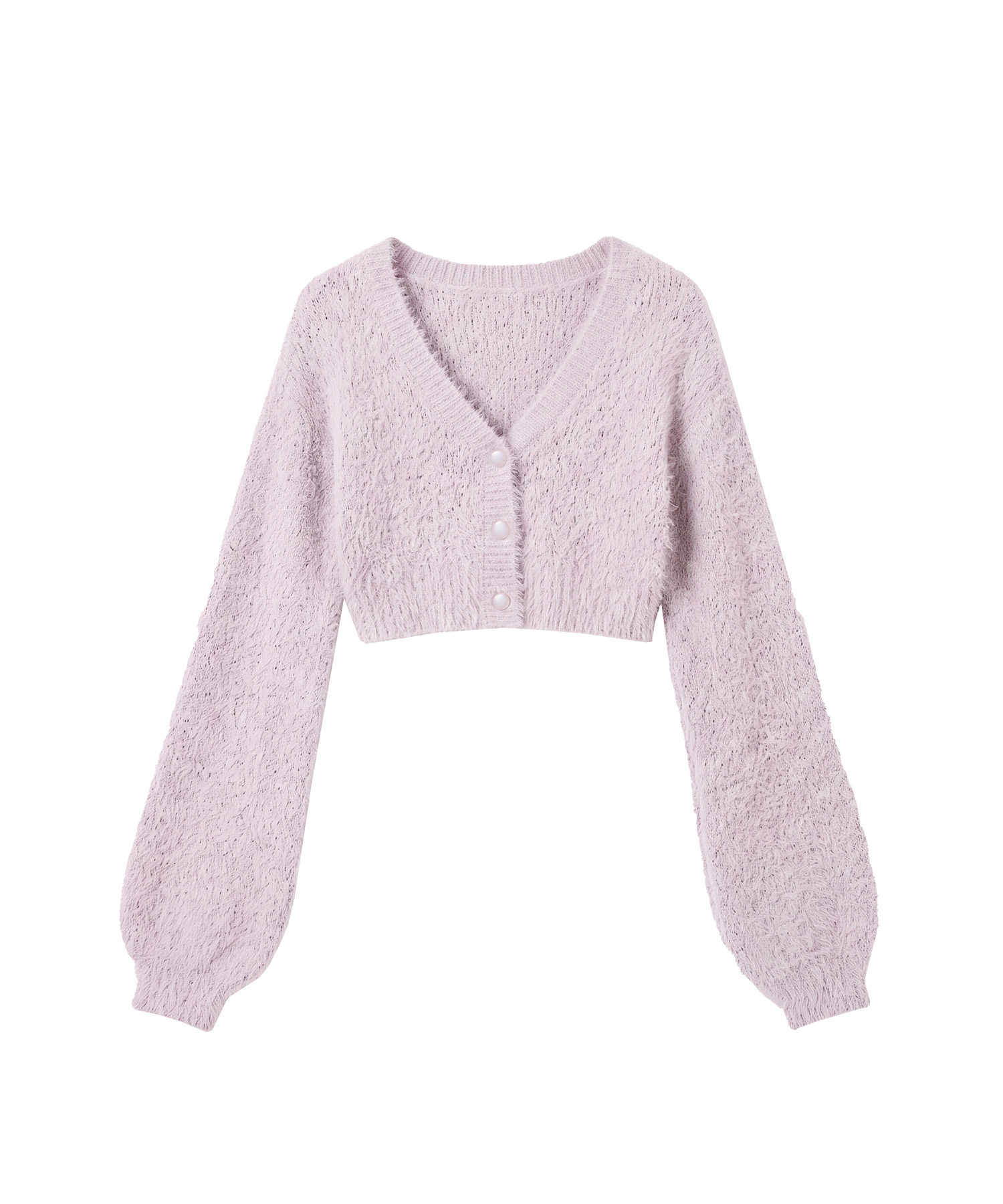 Fluffy short cardigan