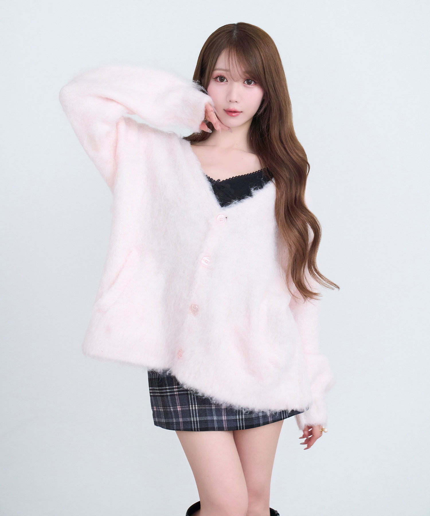 Shaggy oversized cardigan