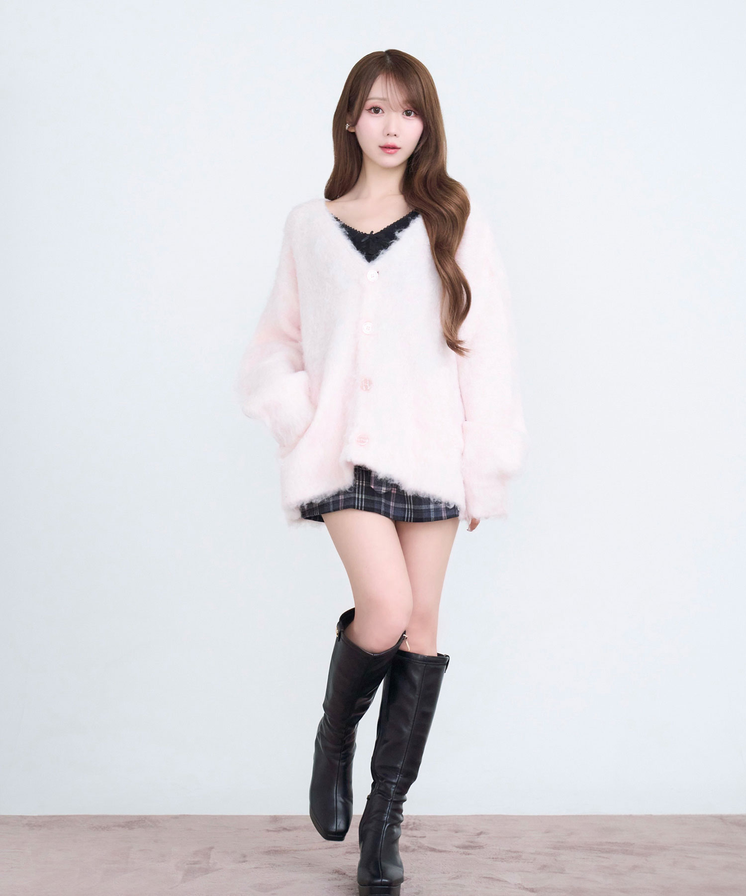 Shaggy oversized cardigan