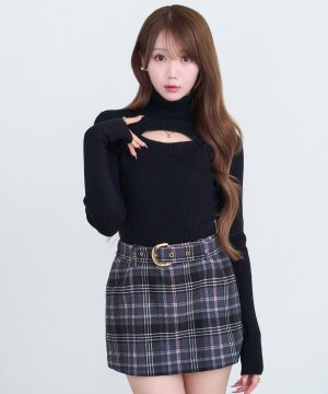Charm point T/N knit tops