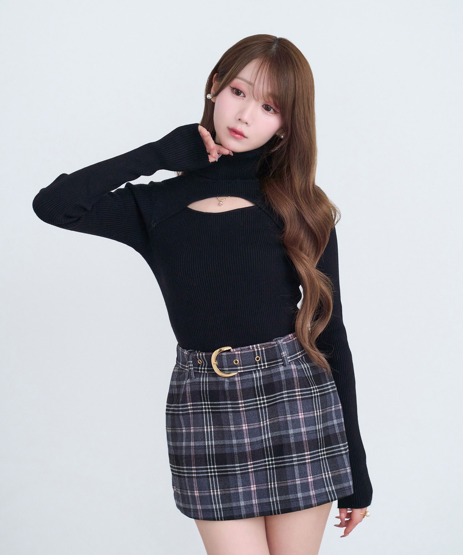 Charm point T/N knit tops