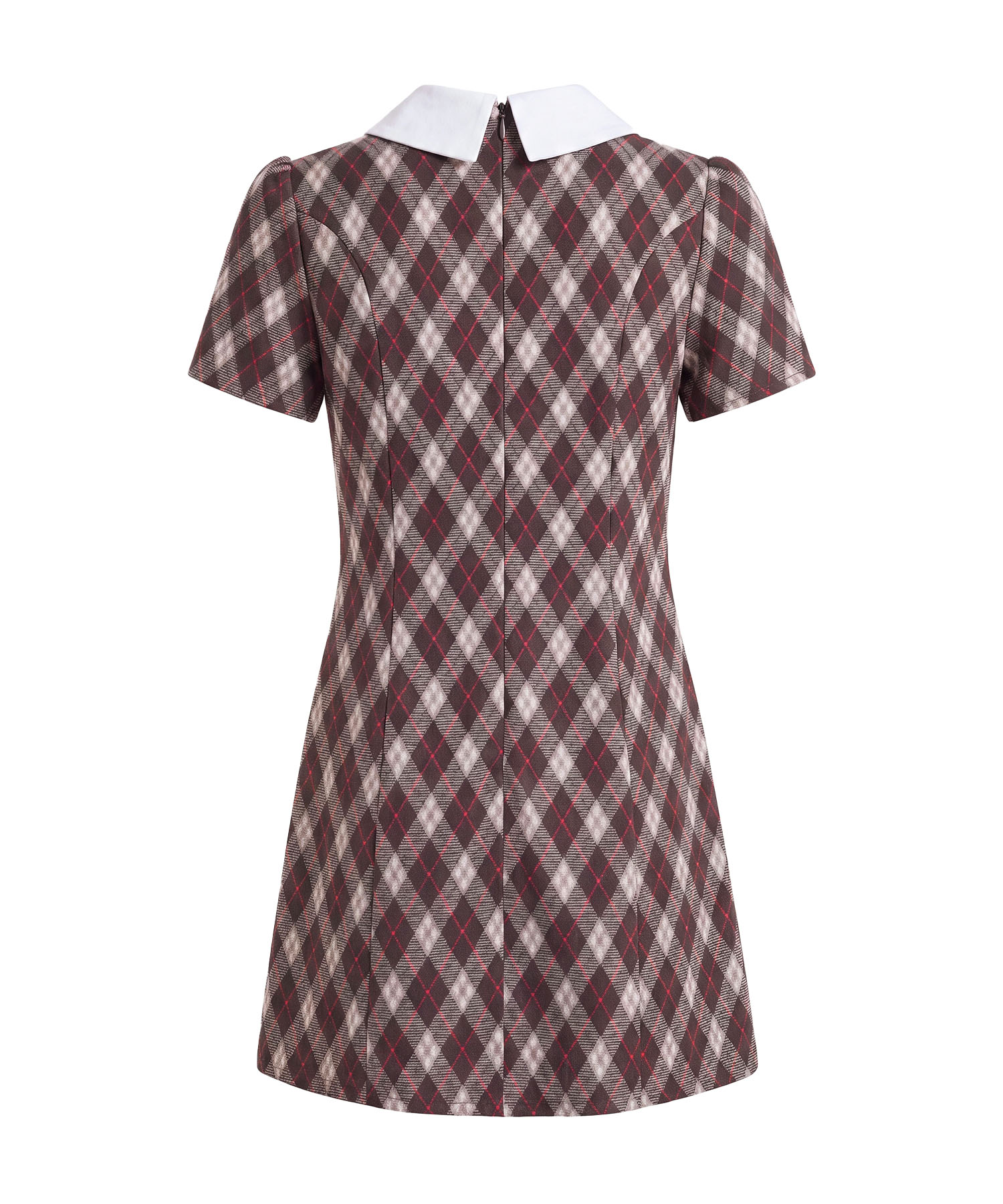 Ribbon point check mini shirts o/p