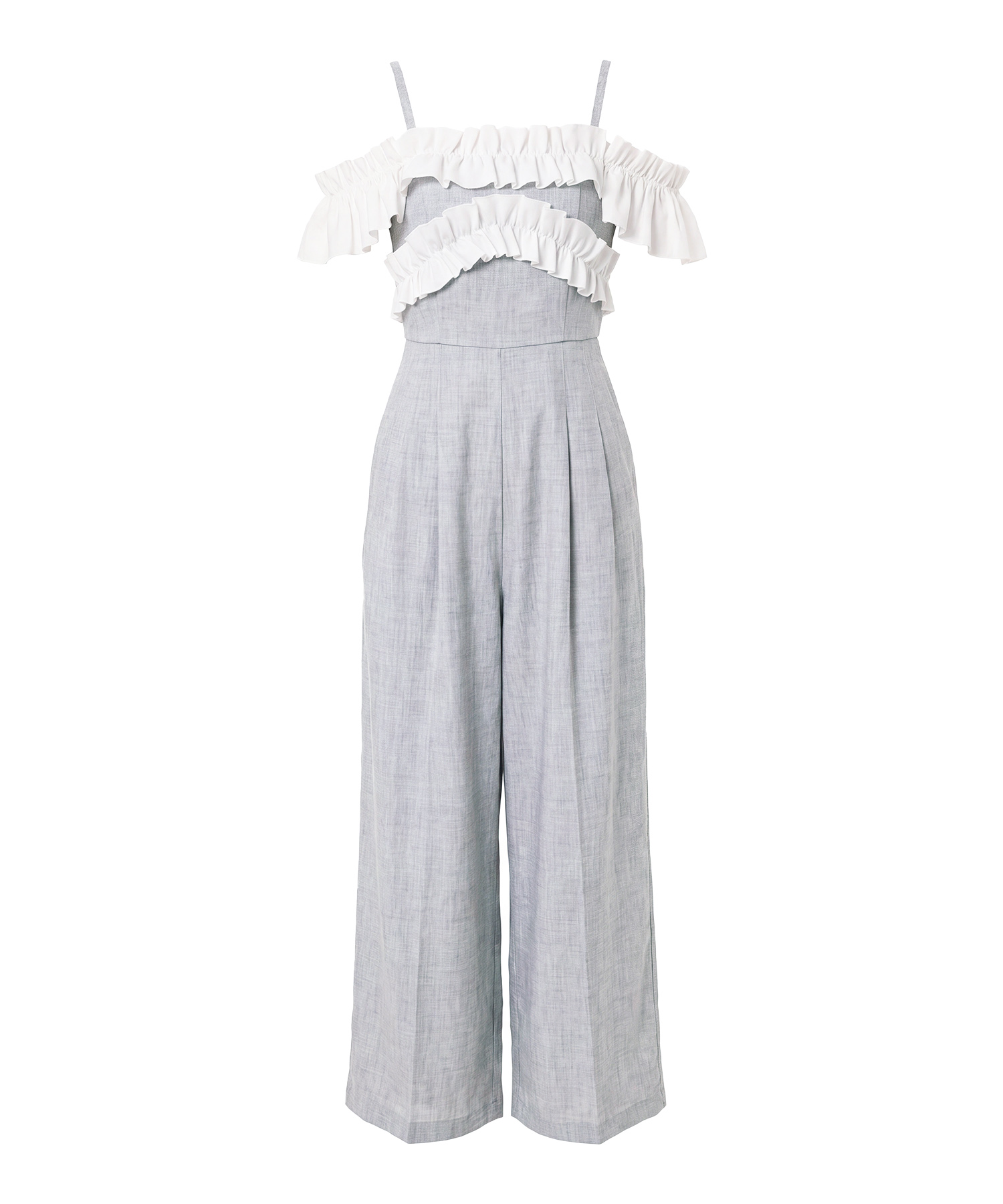 Bicolor frills romper