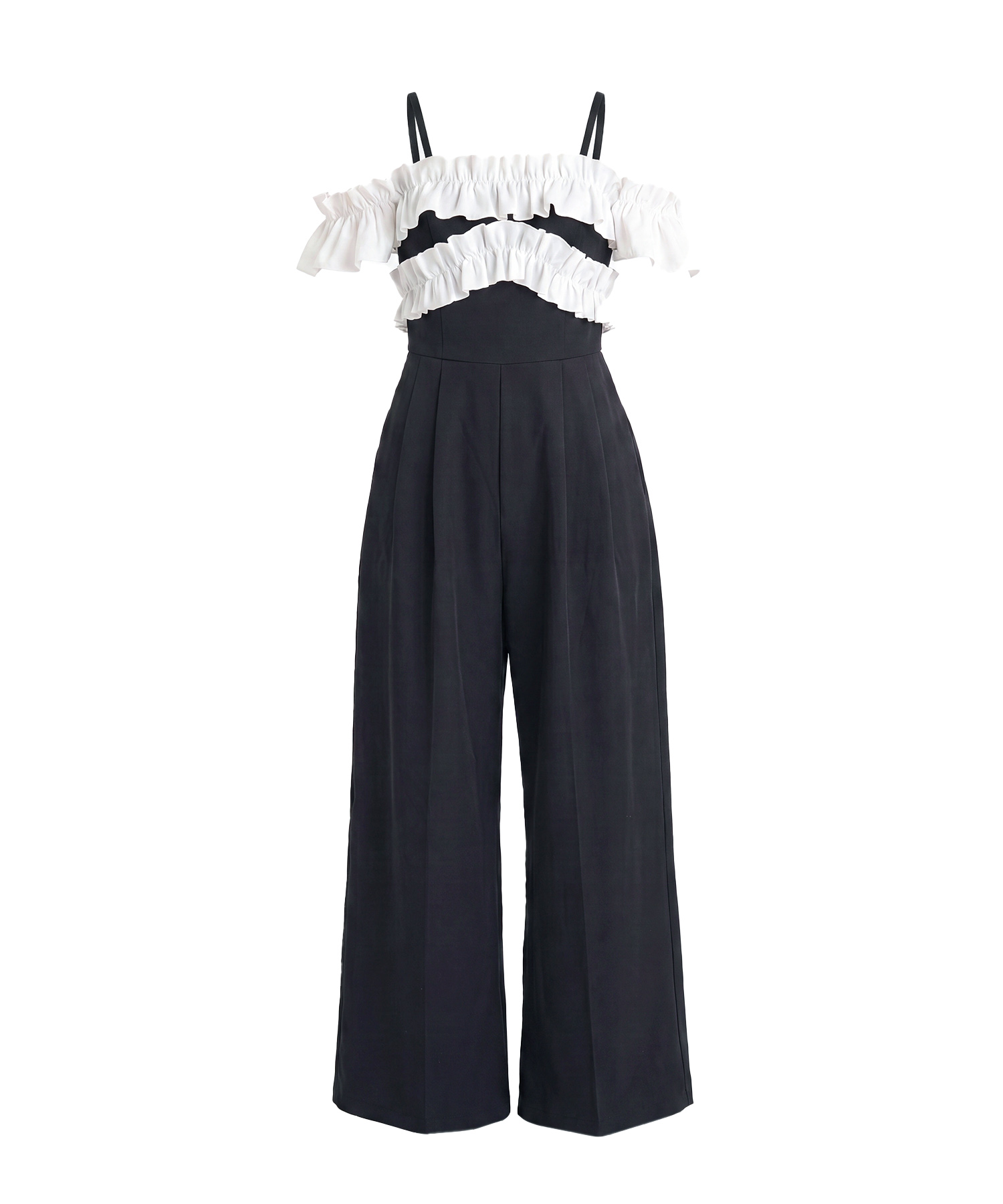 Bicolor frills romper