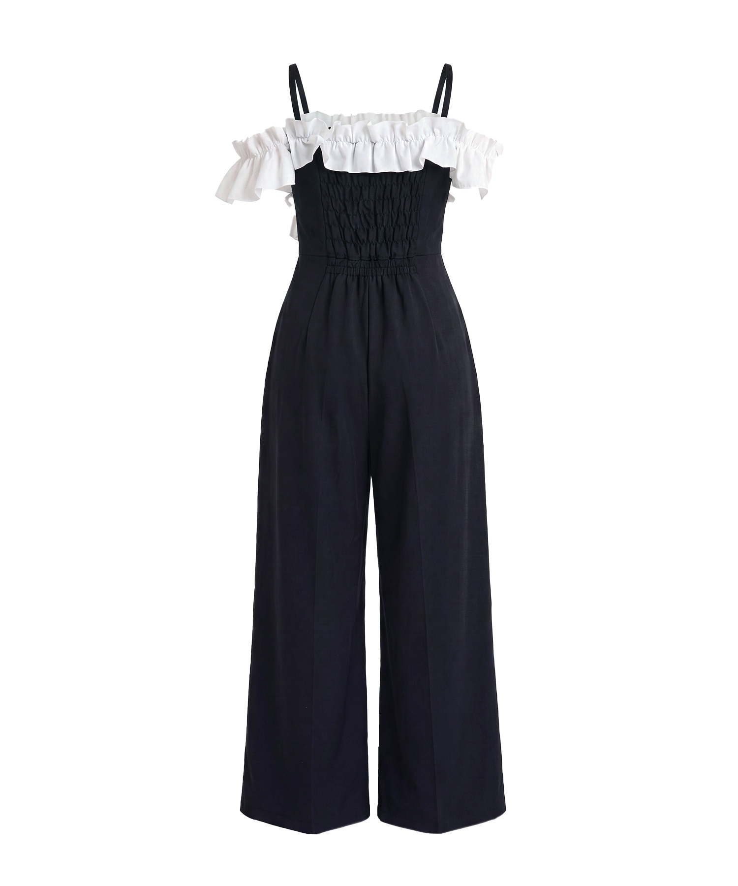 Bicolor frills romper