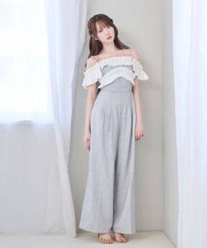 Bicolor frills romper