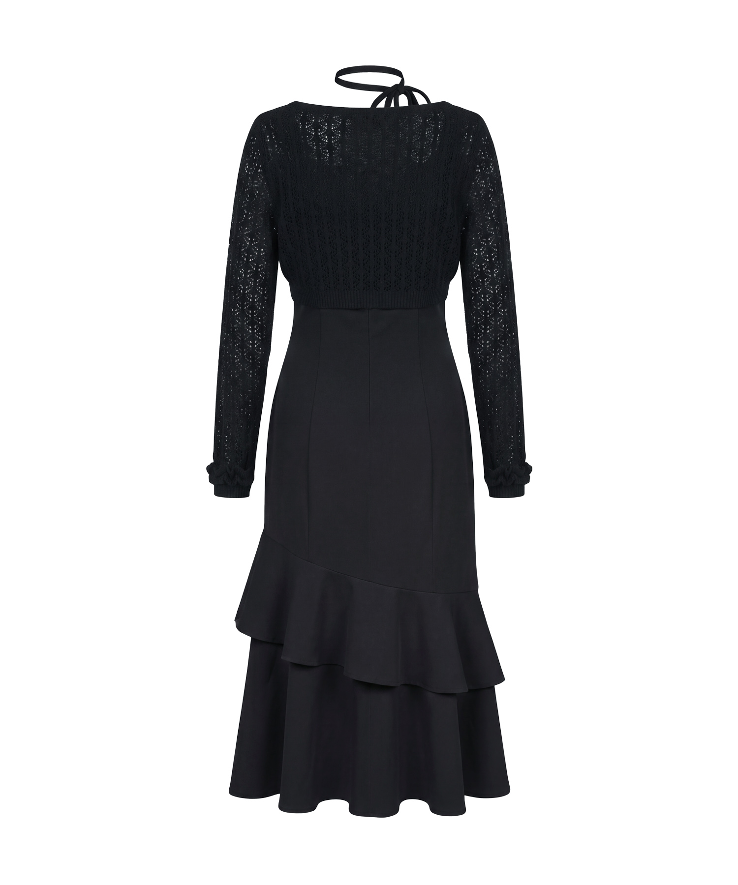 Lace knitting cardigan set cami dress