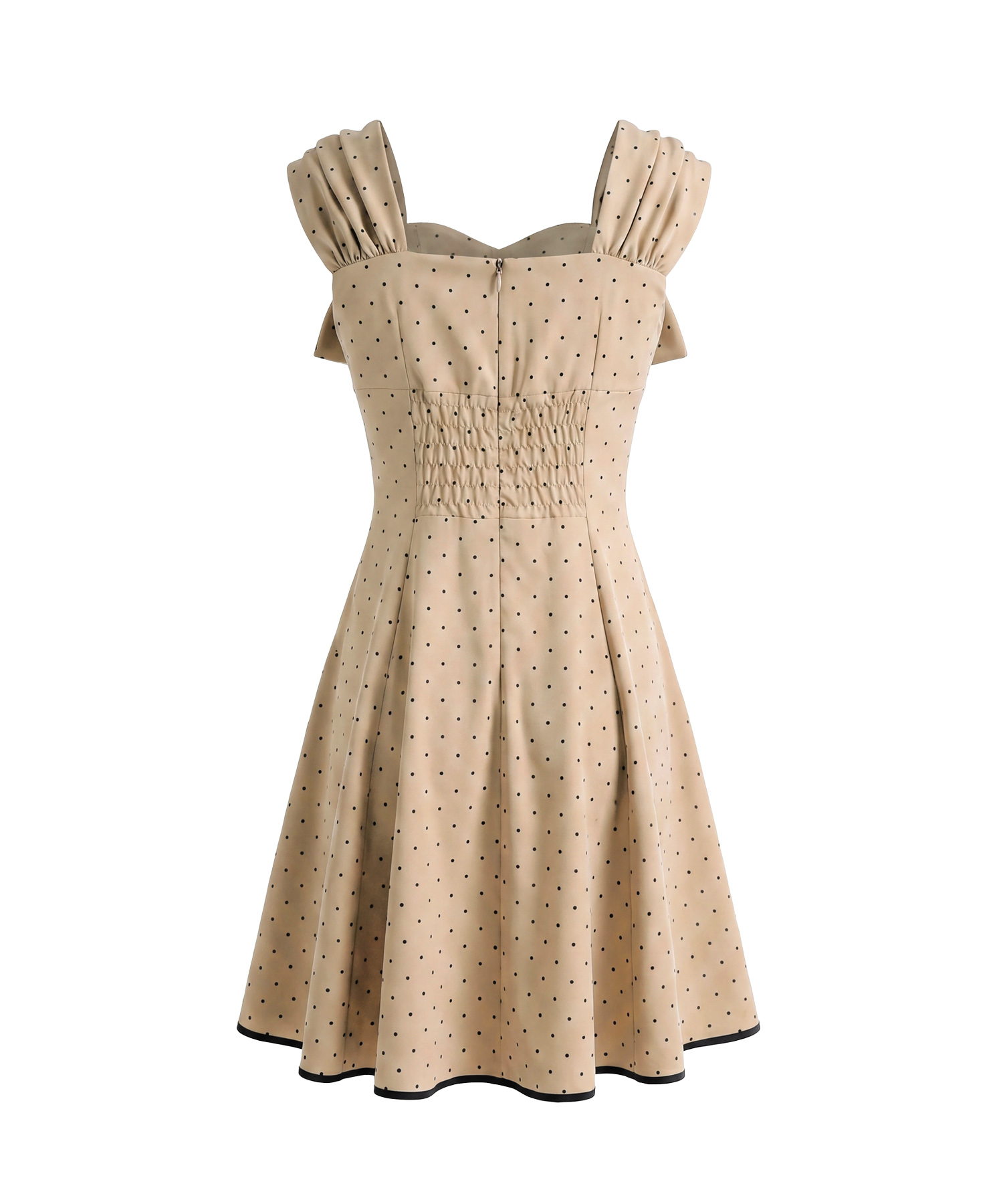 Shoulder ribbon flare dots o/p