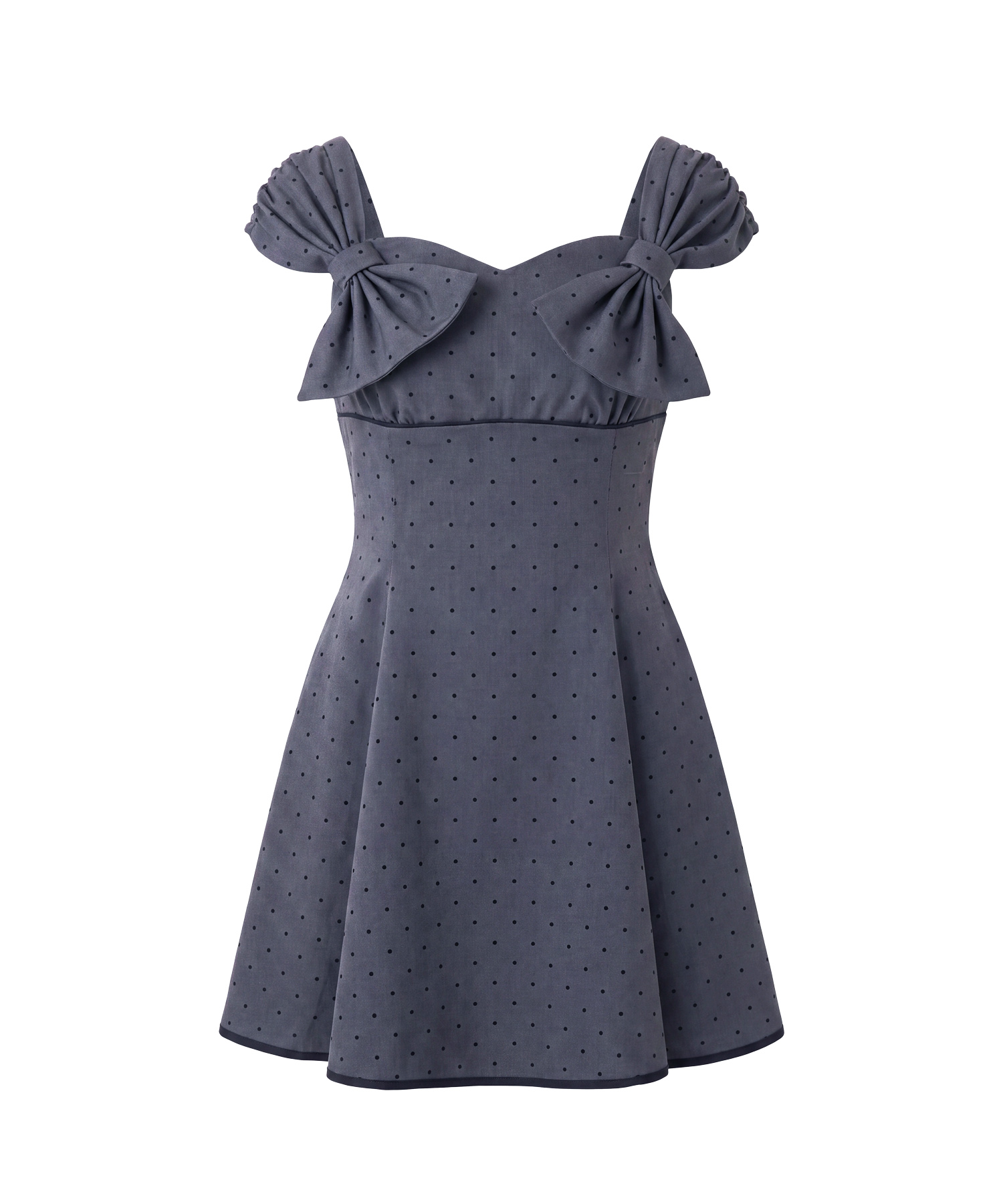 Shoulder ribbon flare dots o/p