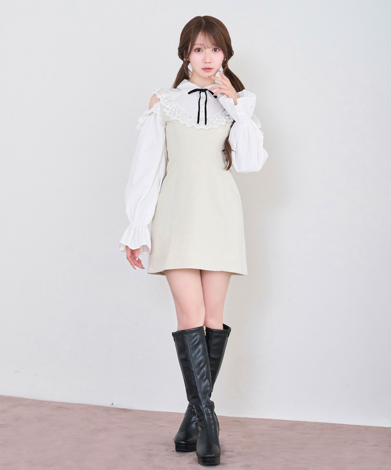 Open shoulder bicolor o/p