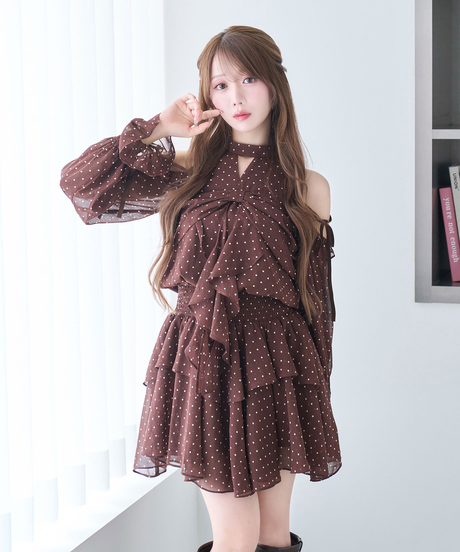 Dot chiffon ribbon mini o/p