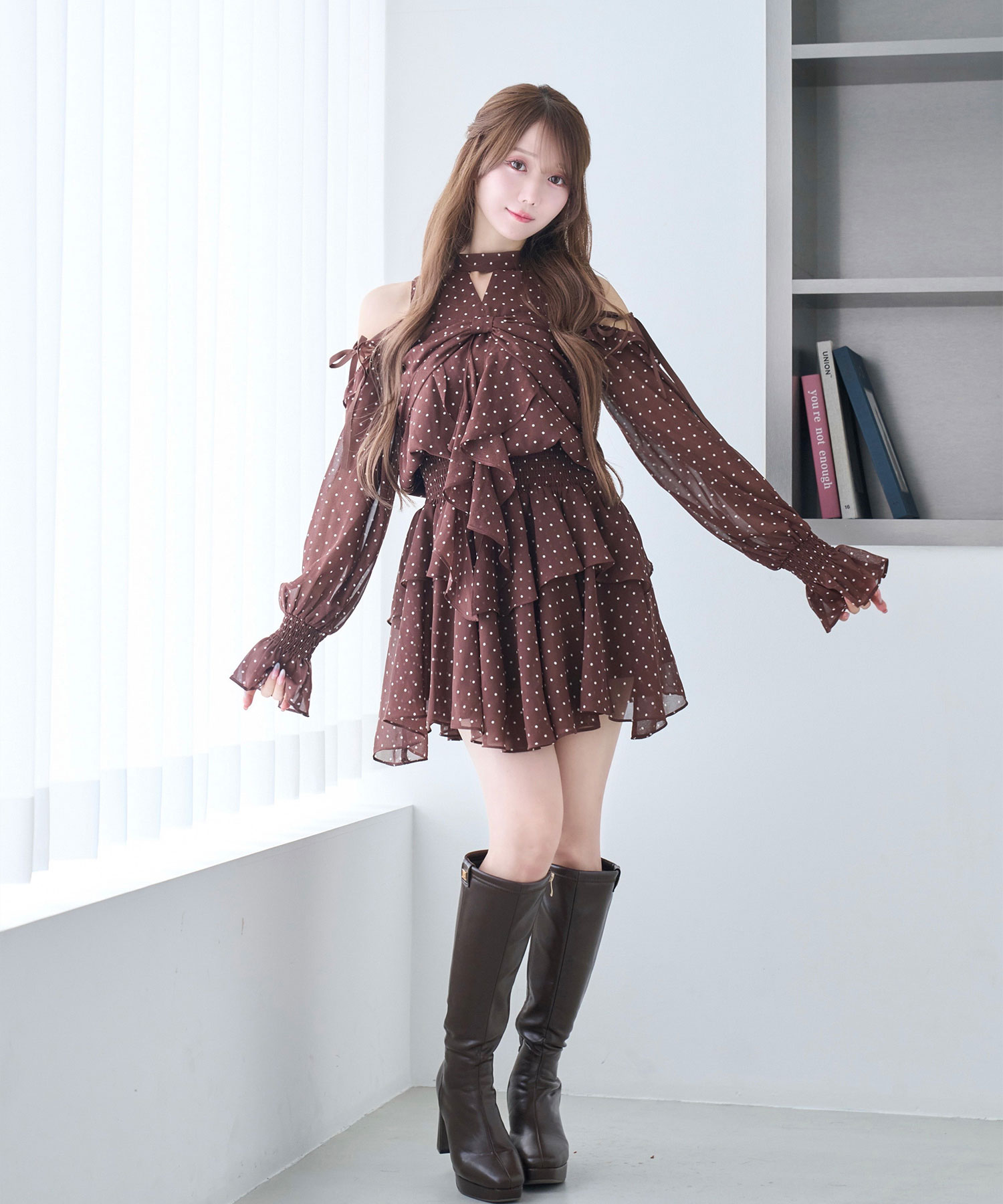 Dot chiffon ribbon mini o/p