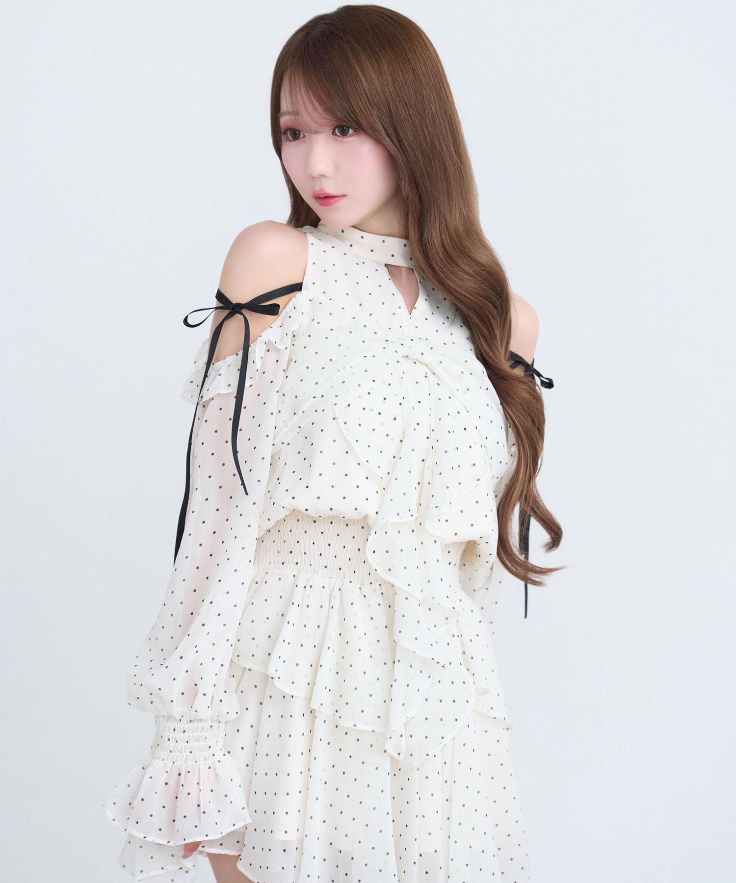 Dot chiffon ribbon mini o/p