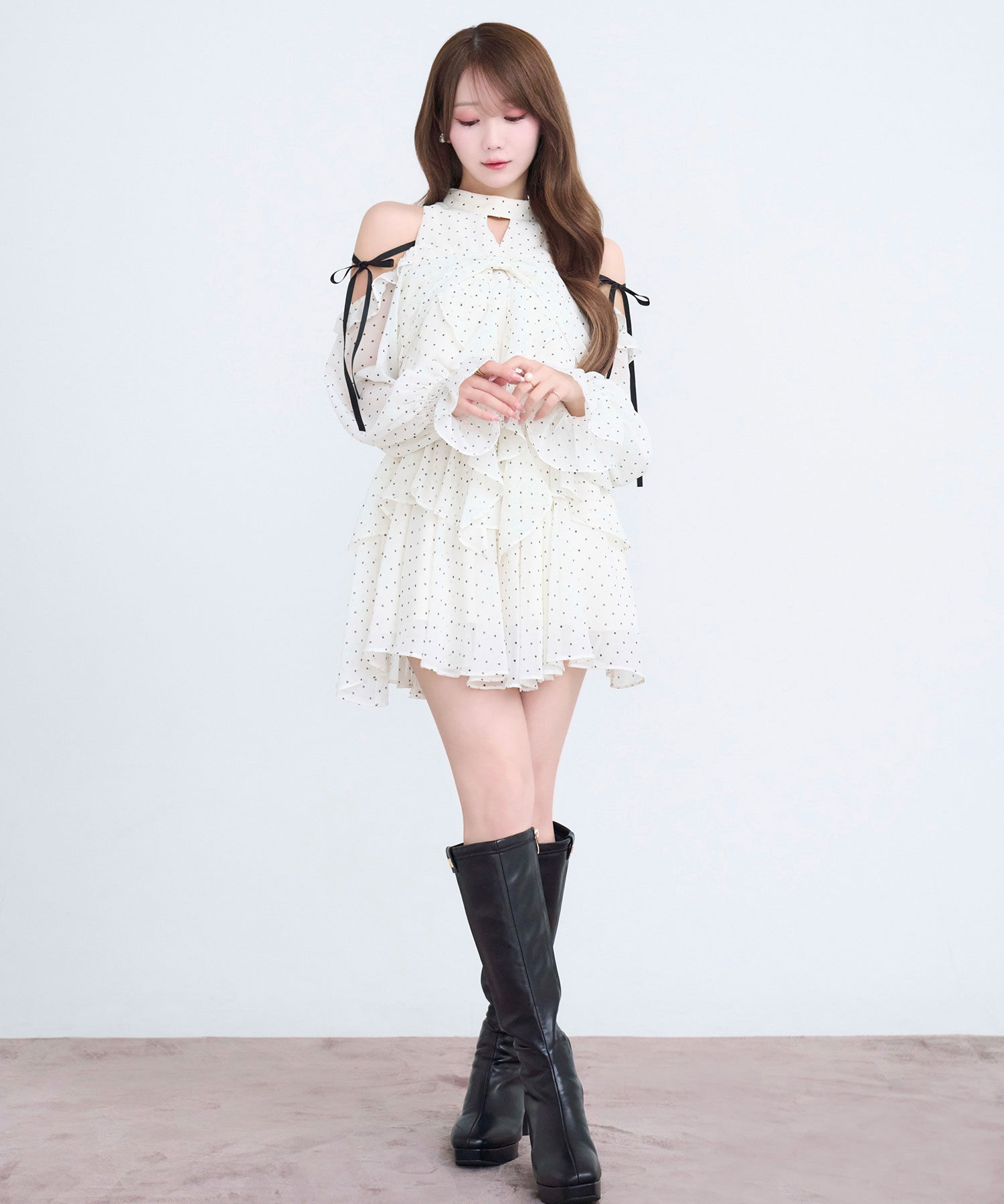 Dot chiffon ribbon mini o/p