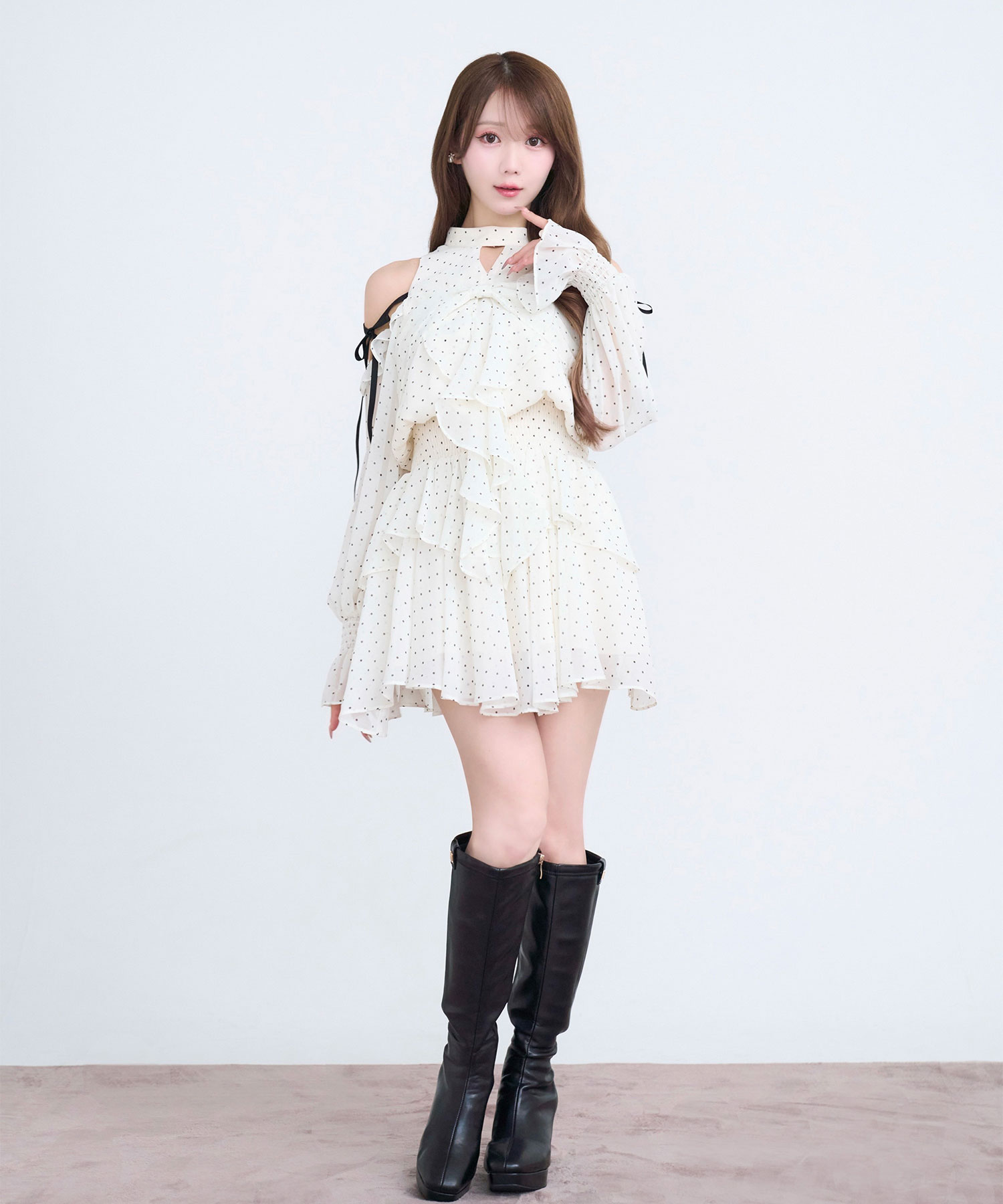 Dot chiffon ribbon mini o/p