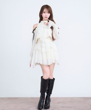 Dot chiffon ribbon mini o/p