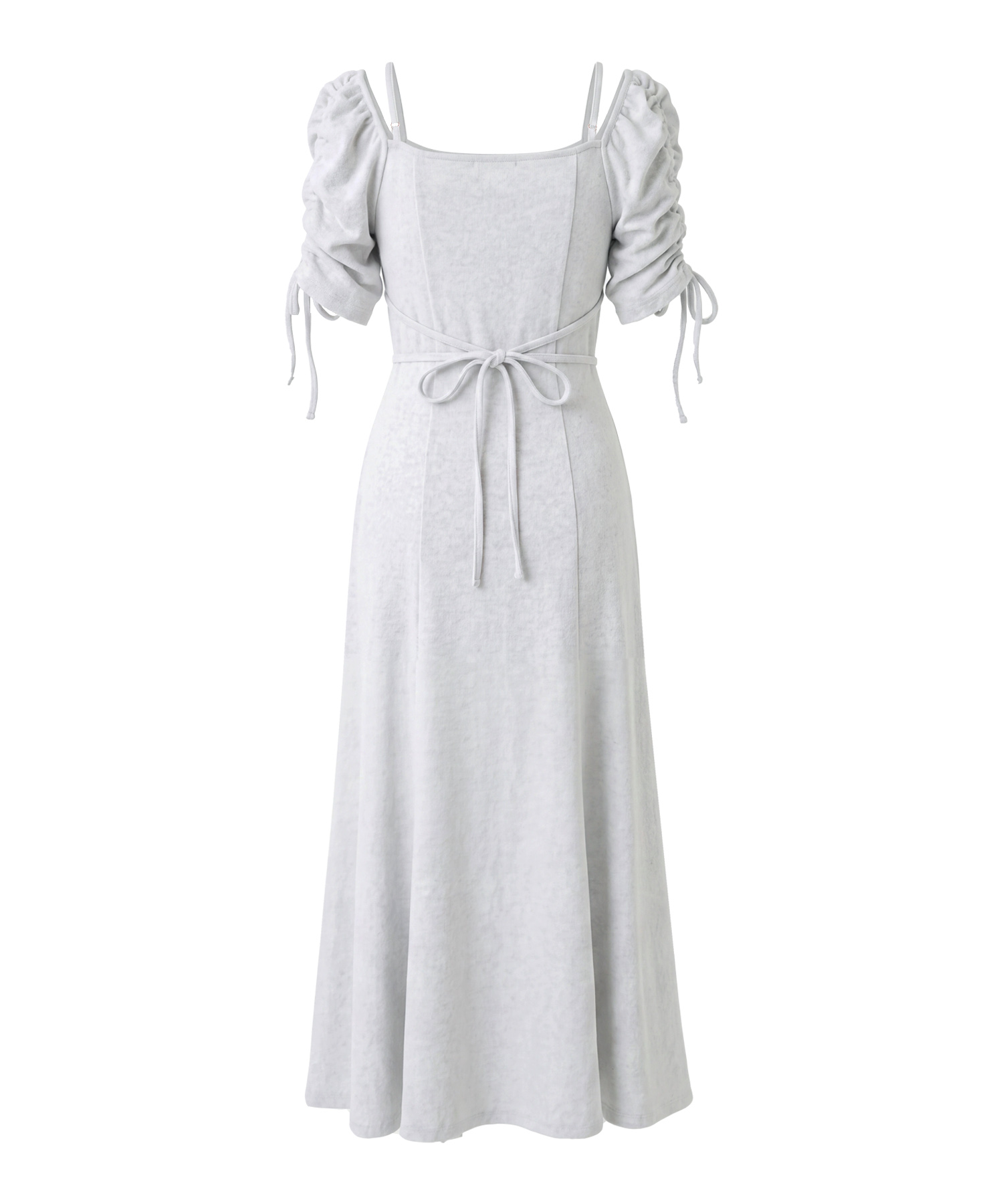 2way shirring sleeves dress