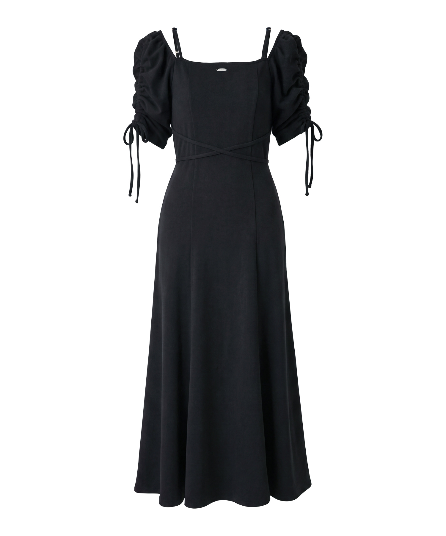2way shirring sleeves dress