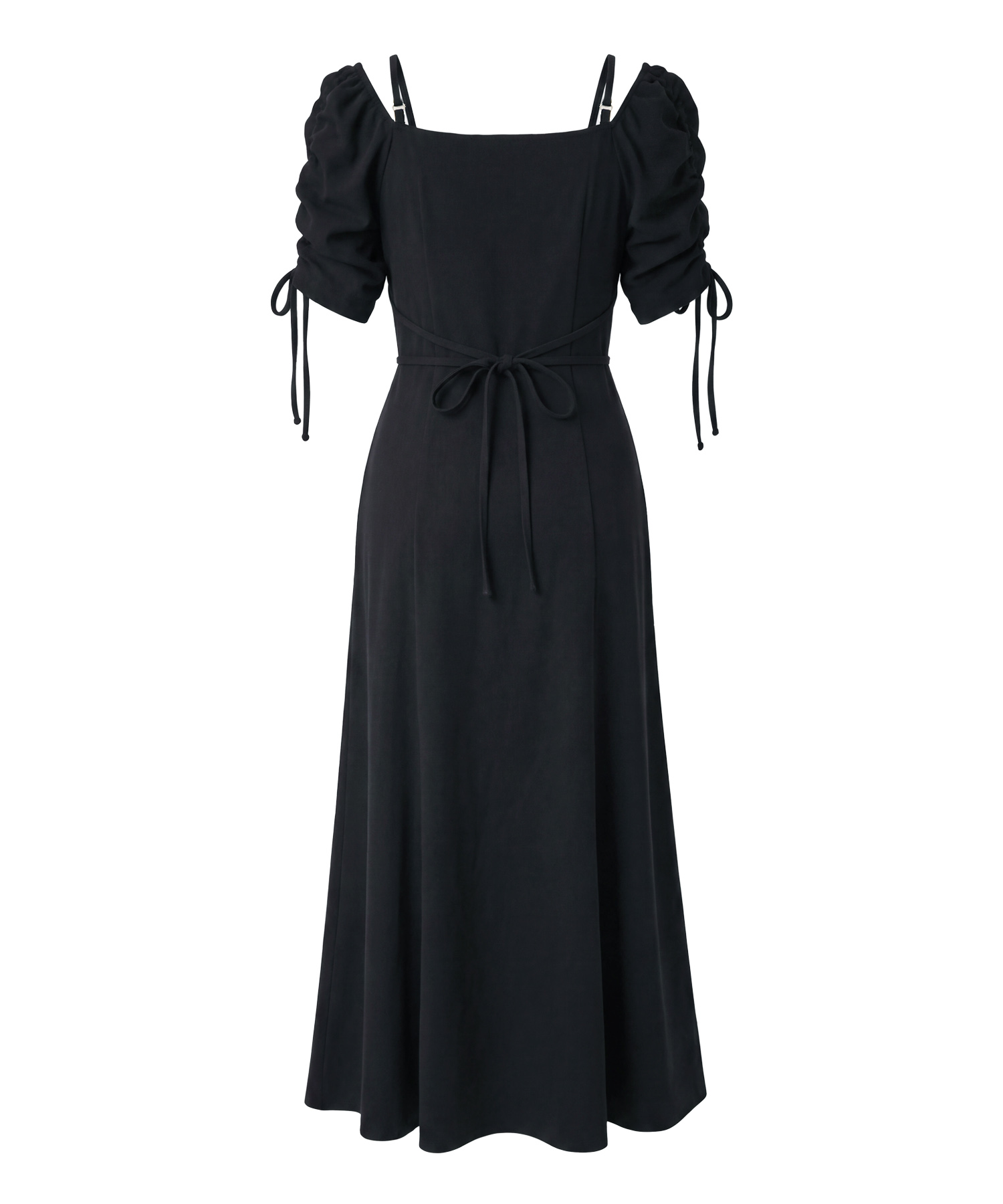 2way shirring sleeves dress