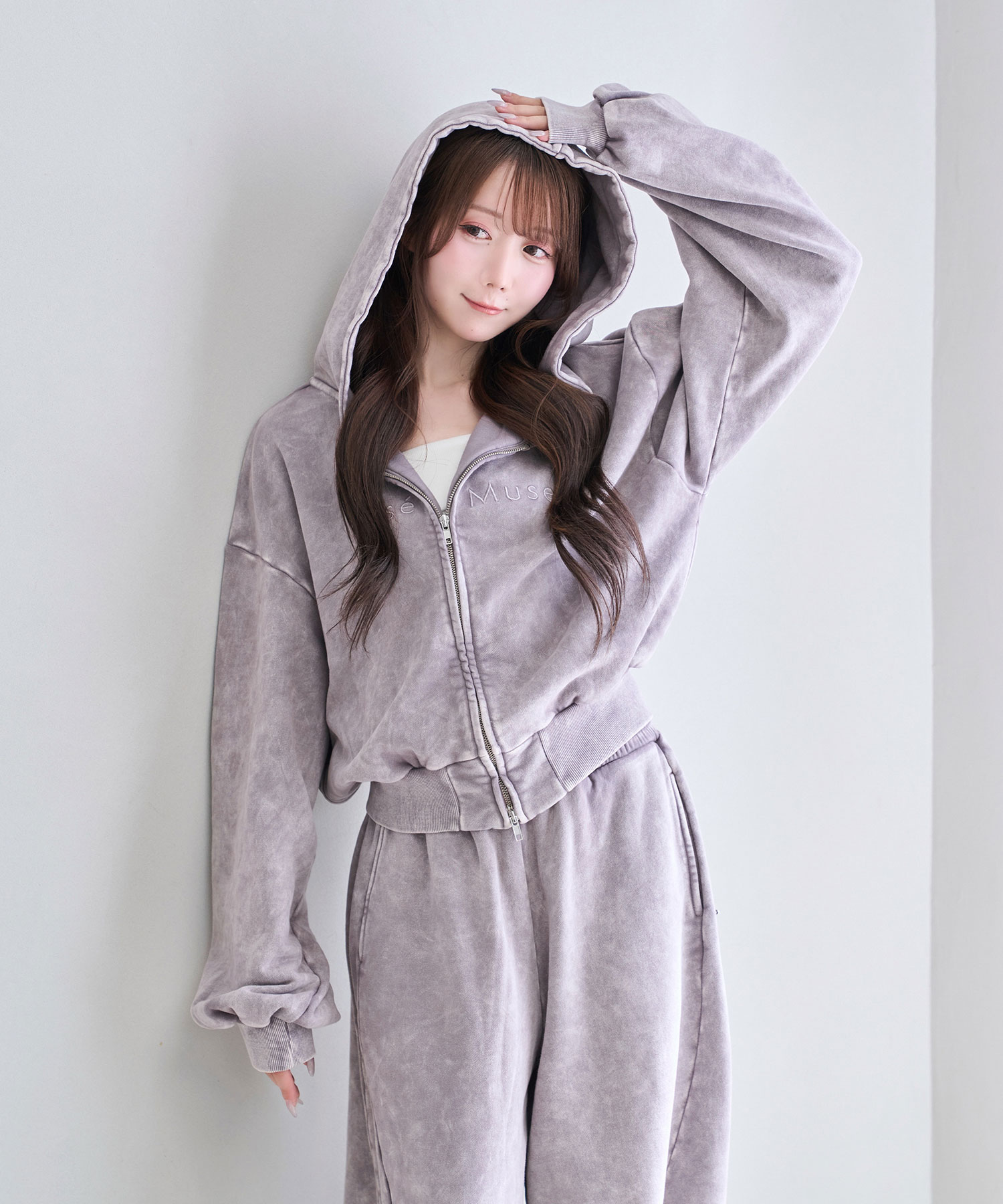Chemical washed sweat pants