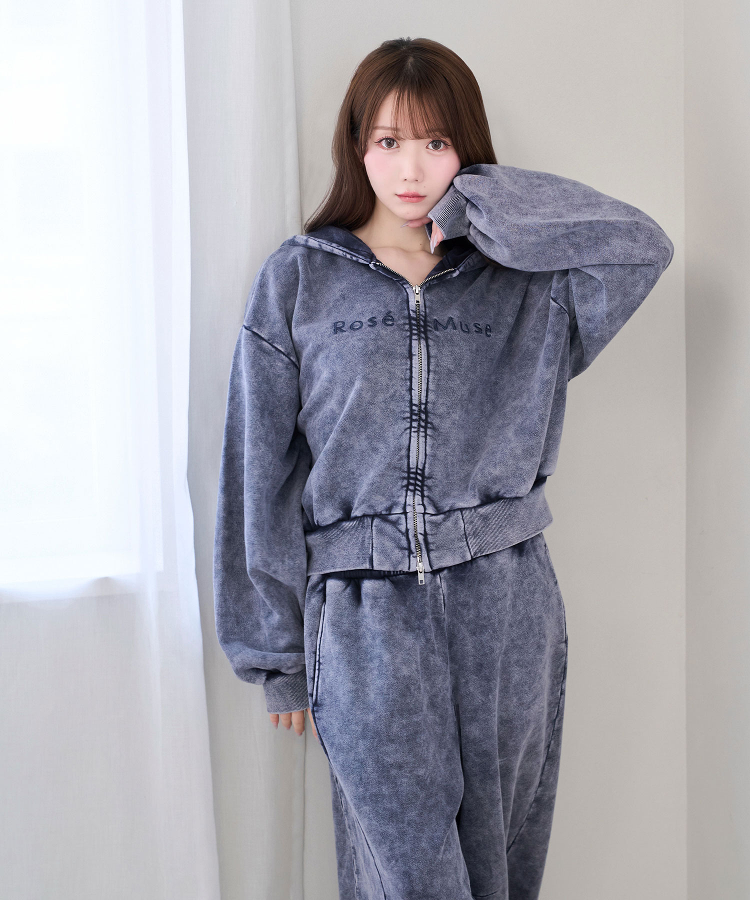 Chemical washed sweat pants