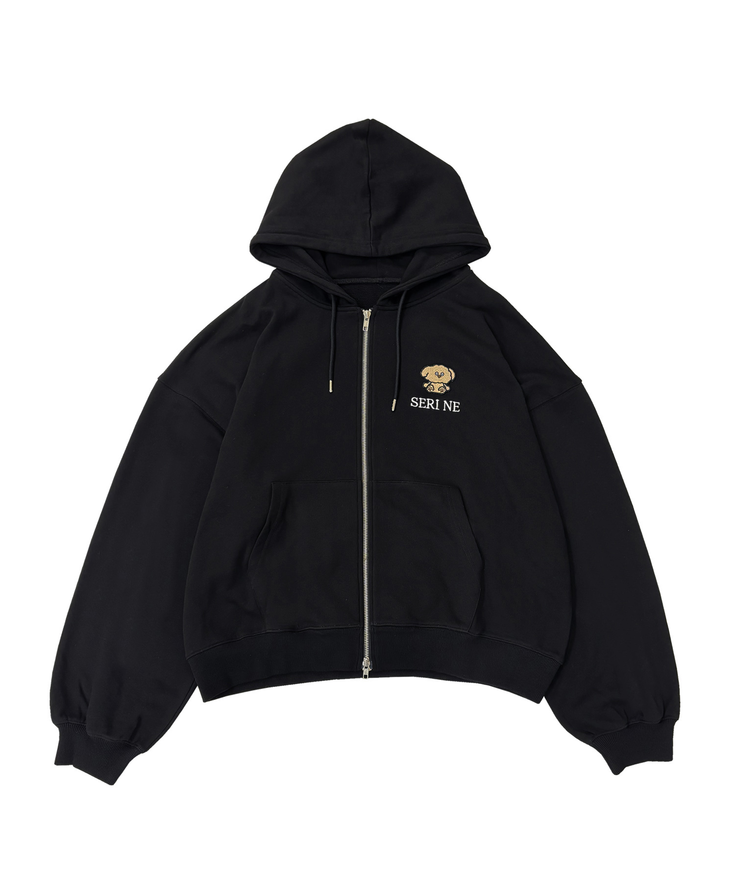 UNISEX バックロゴジップパーカー / ブラック
