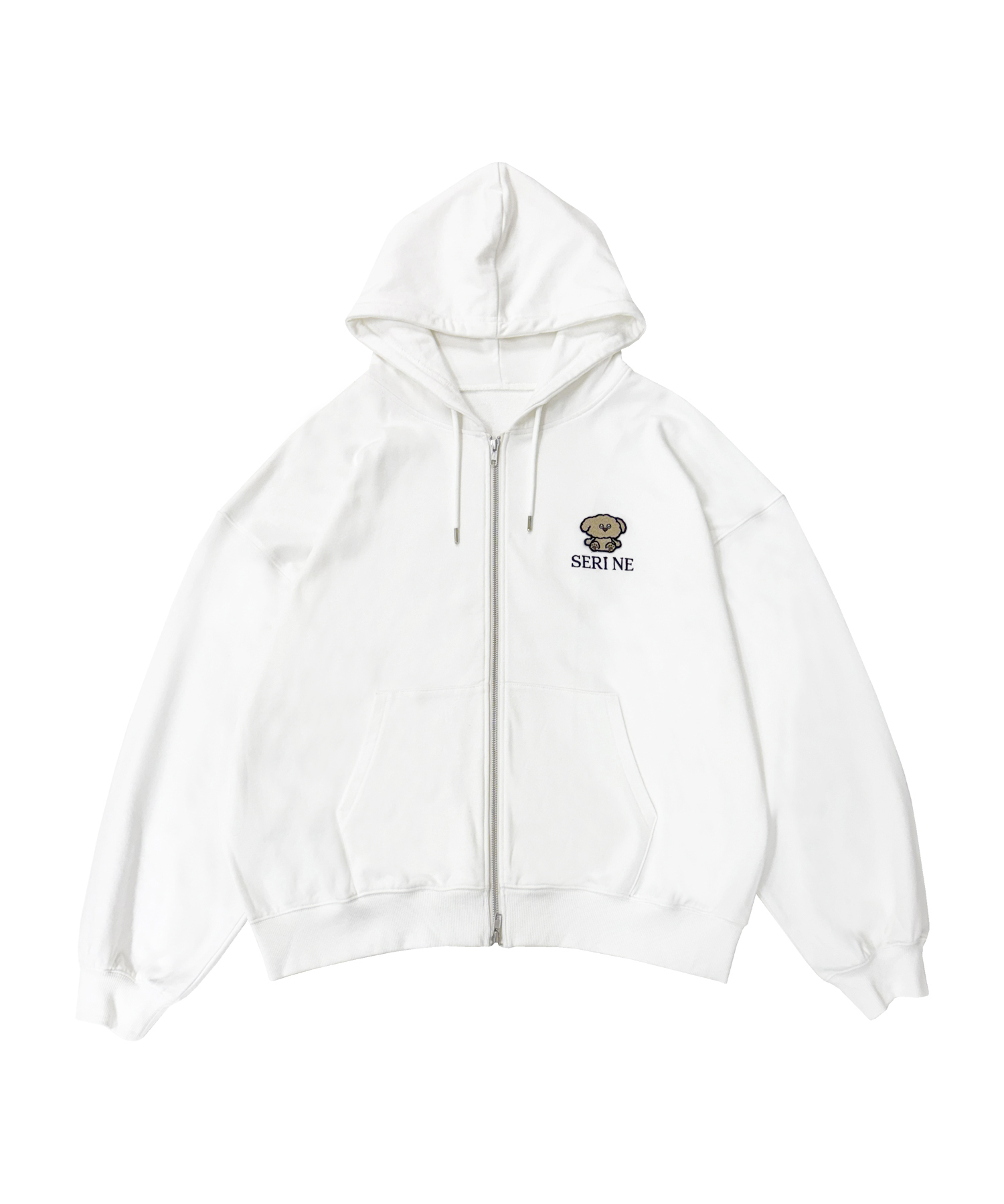 UNISEX バックロゴジップパーカー / ホワイト