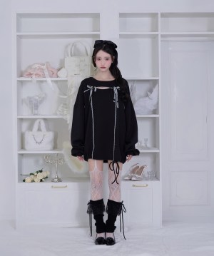 AngelレースラインロンT / ブラック