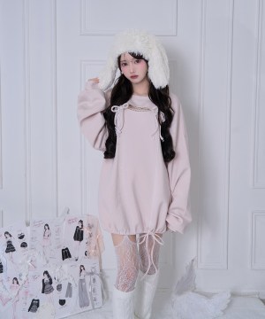 AngelレースラインロンT / ピンク