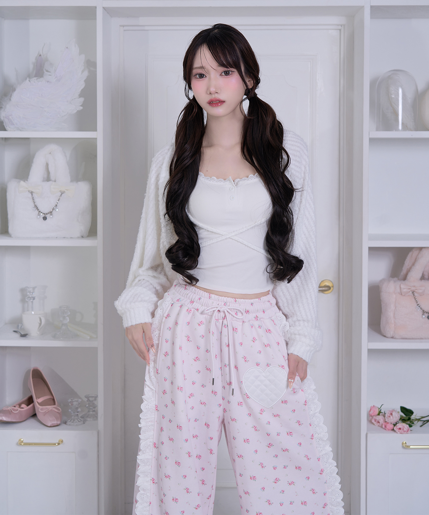 Heart アップリケパンツ