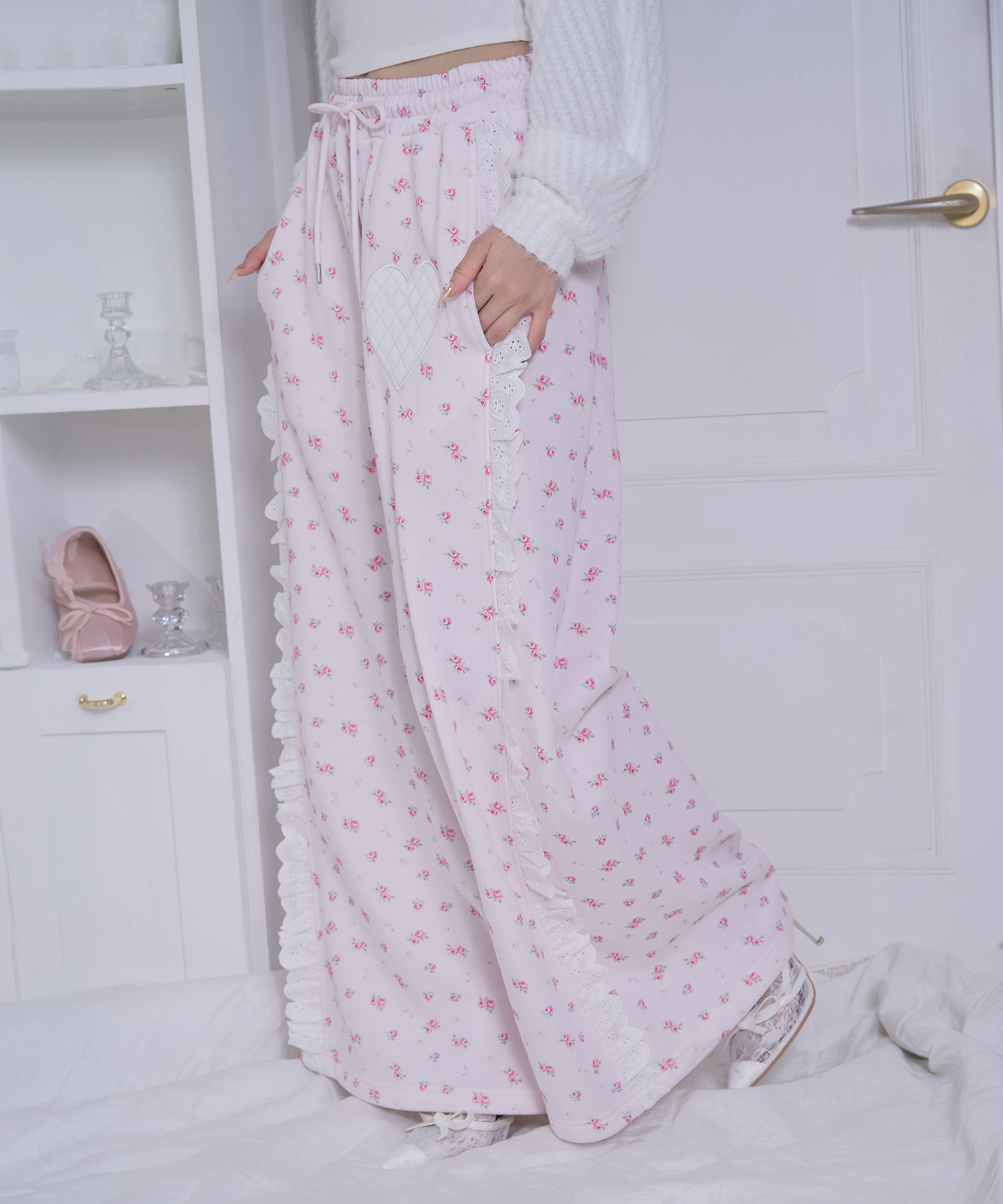 Heart アップリケパンツ