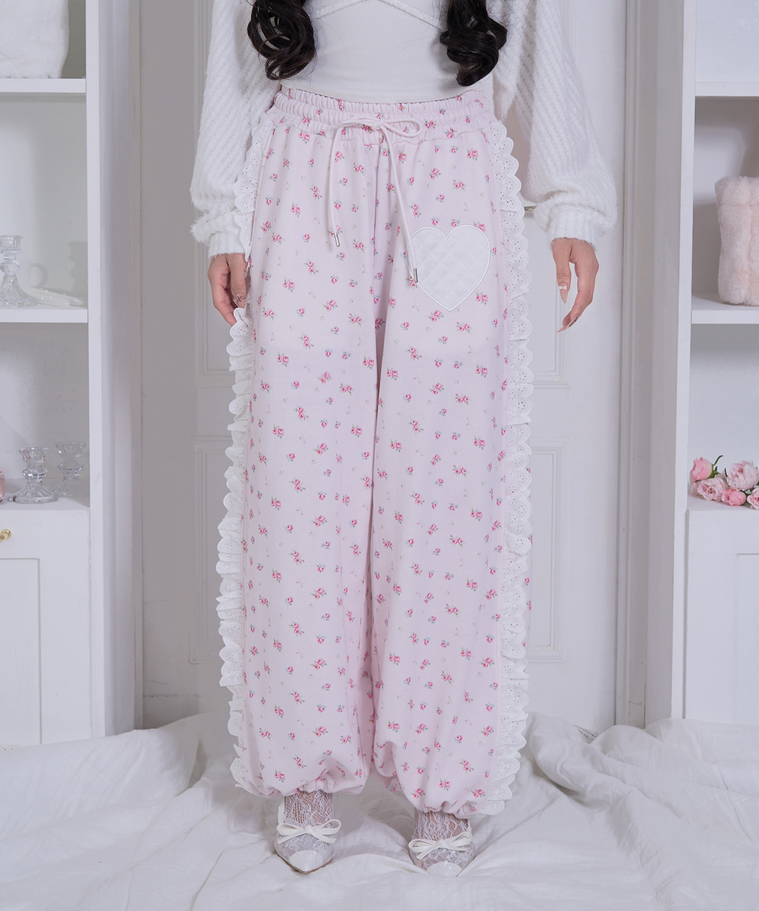 Heart アップリケパンツ