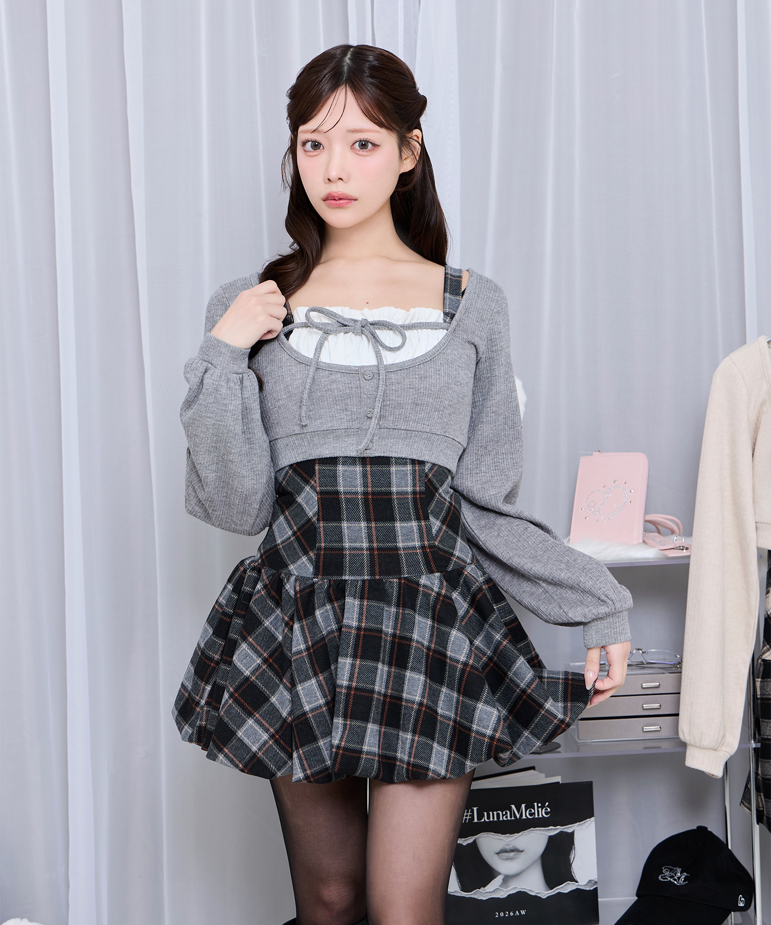 ボレロセットバルーンワンピース / ブラック